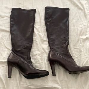 Cole Haan Brown Leather Knee-high Boots